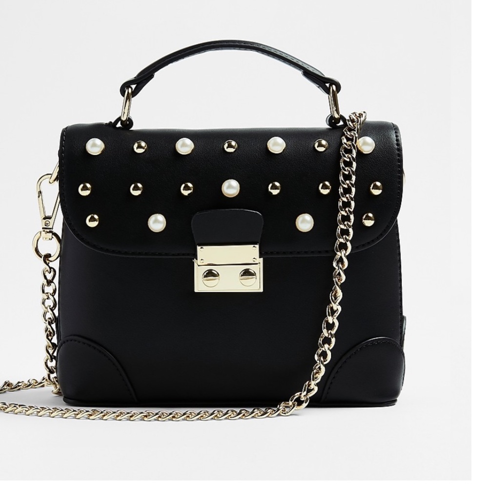 Studded Top Handle Crossbody Bag